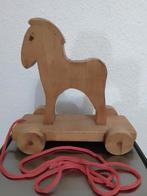 Houten Trekpaardje, vintage, Ophalen of Verzenden, Gebruikt, Duw- of Trekspeelgoed