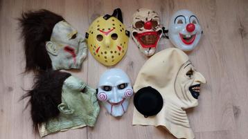 Set horror maskers, leuk voor Halloween beschikbaar voor biedingen
