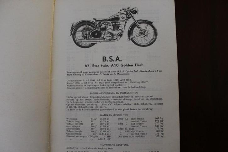 alles over uw motor BSA A7 A10, Motoren, Handleidingen en Instructieboekjes, Overige merken, Ophalen of Verzenden