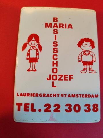 Sticker Basisschool Maria Jozef Laurier gracht 47 Amsterdam  beschikbaar voor biedingen