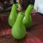 Fidrio Holland - model Pisa -  3 vaasjes - handgeblazen, Huis en Inrichting, Ophalen of Verzenden, Minder dan 50 cm, Groen, Glas