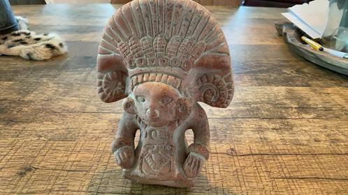 Vintage aztec mexicaans beeld terracotta met brIef, Antiek en Kunst, Kunst | Beelden en Houtsnijwerken, Ophalen of Verzenden