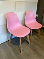 Kuipstoelen designer roze 2st met gratis zitpoef, Ophalen, Zo goed als nieuw, Overige kleuren, Twee