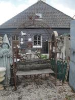loversbankje  massief metaal met hout, Tuin en Terras, Ophalen, IJzer, Tuinhek