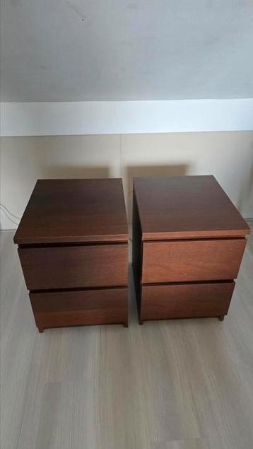 Ikea Malm nachtkastjes bruin beschikbaar voor biedingen
