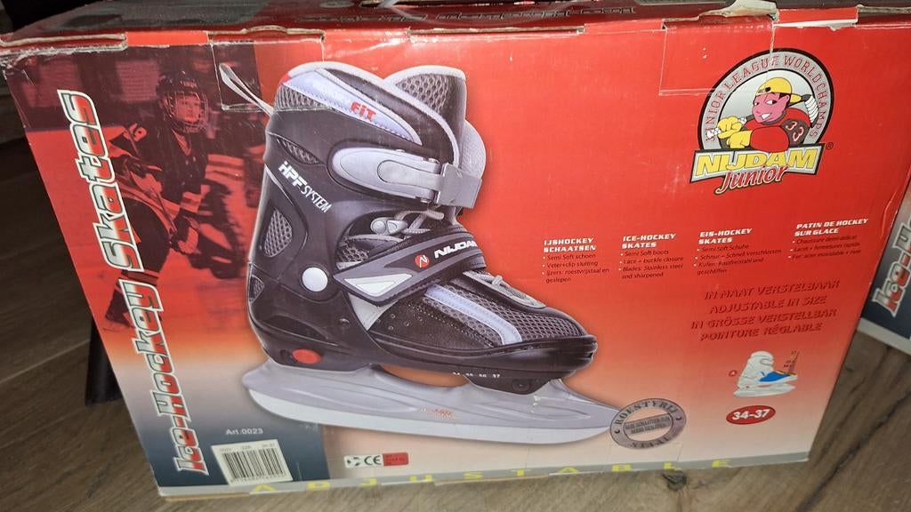Nijdam IJshockeyschaatsen - Verstelbaar, Sport en Fitness, Schaatsen, Ophalen of Verzenden, Zo goed als nieuw, IJshockeyschaatsen