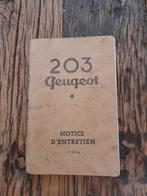 Instructieboekje Peugeot 203, Auto diversen, Handleidingen en Instructieboekjes, Ophalen of Verzenden