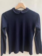 Donkerblauwe longsleeve met kraag van Petit Bateau mt. 152, Meisje, Ophalen of Verzenden, Shirt of Longsleeve, Petit Bateau