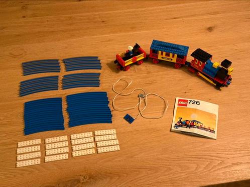 Lego 726 12v trein, met locomotief, rails, trafo en wagons, Kinderen en Baby's, Speelgoed | Duplo en Lego, Gebruikt, Lego, Complete set