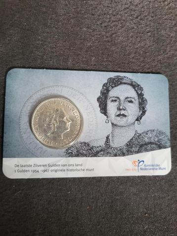 Laatse zilveren gulden 1958 coincard beschikbaar voor biedingen