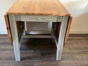 Inklapbare tafel, Gamleby Ikea, grenen hout - afbeelding 4