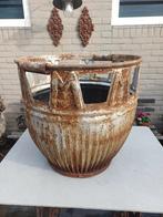 brocante grote ijzeren bak,voor haardhout,planten,kerstboom, Ophalen of Verzenden