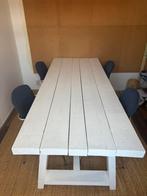 Witte eettafel, Ophalen, Gebruikt, 200 cm of meer, 50 tot 100 cm