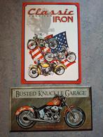 Metalen Borden - Classic Iron & Busted Knuckle Garage, Ophalen of Verzenden, Gebruikt