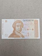1 Kroatische Dinar  1991, Ophalen of Verzenden, Overige landen, Los biljet