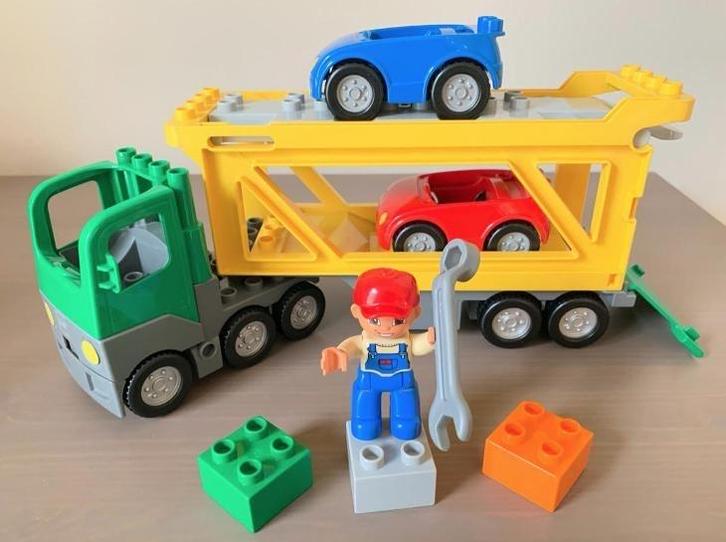 Duplo 5684 - Grote Auto Transporter, Kinderen en Baby's, Speelgoed | Duplo en Lego, Zo goed als nieuw, Duplo, Complete set, Ophalen of Verzenden