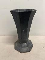 Gietijzeren vaas/tuinvaas antraciet, Ophalen of Verzenden, Gebruikt