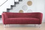 Leolux pupilla 2,5-zits bordeaux rood, Minder dan 75 cm, Driepersoons, Zo goed als nieuw, Rechte bank