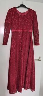 Mooie bordeaux rode jurk - Maat S, Ophalen, Maat 36 (S), Onbekend, Zo goed als nieuw