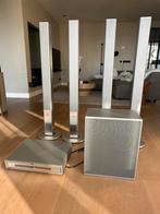 4 Loewe speakers met subwoofer en tuner/dvd speler, Gebruikt, 120 watt of meer, Front, Rear of Stereo speakers, Ophalen