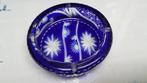 Ronde ASBAK Ø 15 cm ~ Zwaar BOHEEMS Kristal ~ Koningsblauw, Ophalen of Verzenden