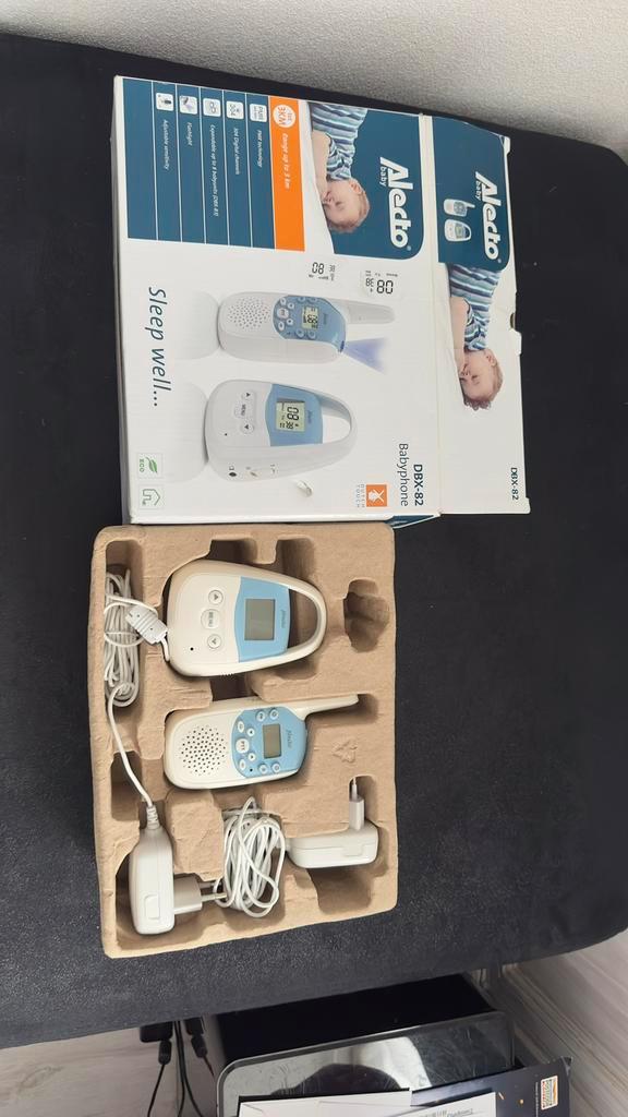 Babyfoon Alecto DBX-82, Kinderen en Baby's, Babyfoons, Zo goed als nieuw, 250 meter of meer, Digitaal, Terugspreekfunctie, Ophalen