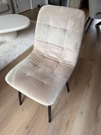 4 velvet eetkamerstoelen, Huis en Inrichting, Stoelen, Ophalen, Bruin, Zo goed als nieuw, Vier