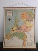 Vintage Schoolplaat Nederland (Noordhof pre 1960), Antiek en Kunst, Ophalen, Aardrijkskunde