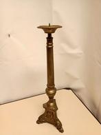 Antieke Messing Kerk Kandelaar - 52,5 cm, Antiek en Kunst, Ophalen of Verzenden, Koper of Brons