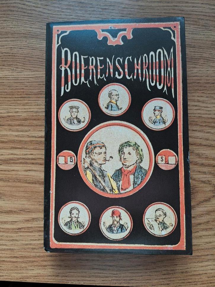 VINTAGE SPEL BOERENSCHROOM COMPLEET JAREN 50 IN NIEUWSTAAT., Verzamelen, Speelkaarten, Jokers en Kwartetten, Zo goed als nieuw