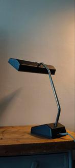 Vintage tafellamp bureaulamp Waldmanm leuchten zwart chroom, Ophalen, Minder dan 50 cm