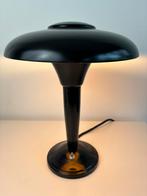 Zwarte Art Deco tafellamp / bureaulamp, Antiek en Kunst, Antiek | Lampen, Ophalen of Verzenden