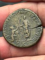 Zeldzame sestertius Hadrianus/RESTITVTORI, Ophalen of Verzenden, Overige landen
