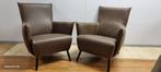 Cheo Label fauteuil set van 2 - refurbished - nieuw leer, Ophalen, Label Design, Metaal, Nieuw