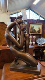 Groot gesigneerd houten beeld jaren "50, Ophalen