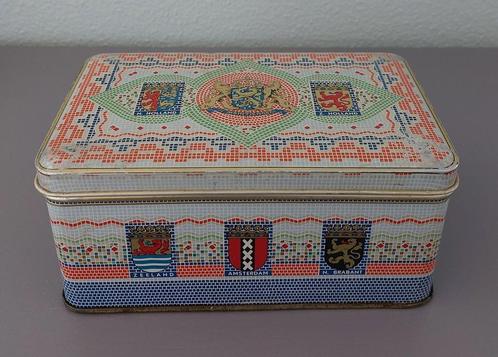 DE GRUYTER blik provincie vlaggen VINTAGE, Verzamelen, Blikken, Gebruikt, Overige, Overige merken, Ophalen of Verzenden
