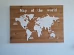 Houten schilderij Map of the world, Ophalen, Zo goed als nieuw