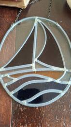 Glas-in-lood raamhanger zeilboot, Huis en Inrichting, Woonaccessoires | Wanddecoraties, Ophalen of Verzenden, Zo goed als nieuw