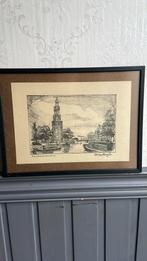 Amsterdam montelbaantoren prent, Antiek en Kunst, Ophalen of Verzenden