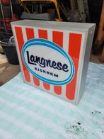 Langnese ijs reclame met verlichting als nieuw vintage, Verzamelen, Merken en Reclamevoorwerpen, Ophalen, Zo goed als nieuw, Lichtbak of (neon) lamp