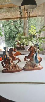 Vintage oude beelden, cowboy cowgirl man en dame op paard, Ophalen of Verzenden, Gebruikt, Mens