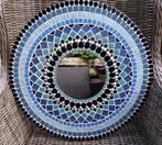 Mozaïek spiegel blauw - zwart doorsnede 57 cm nieuw, Nieuw, Minder dan 100 cm, Rond, Ophalen of Verzenden