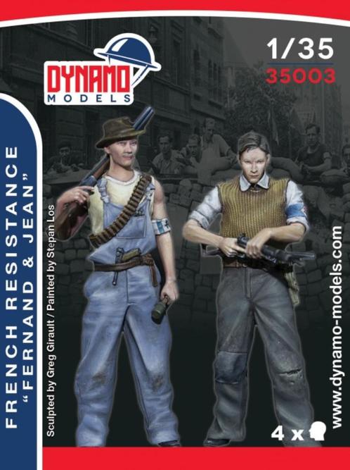D-394,DYNAMO MODELS 1-35,NO,35003,French resistance set, Hobby en Vrije tijd, Modelbouw | Figuren en Diorama's, Nieuw, Verzenden