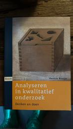 Hennie Boeije - Analyseren in kwalitatief onderzoek, Ophalen of Verzenden, Zo goed als nieuw, Hennie Boeije, Sociale wetenschap