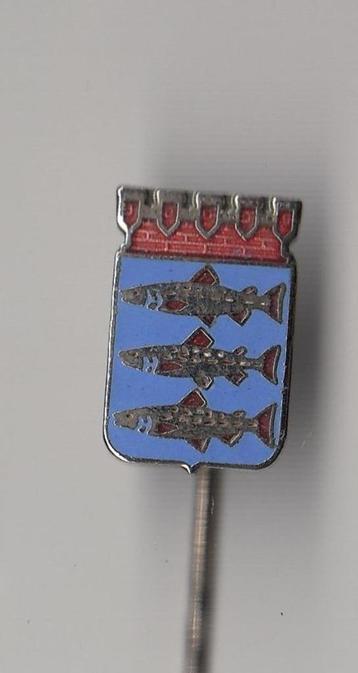 Zweden emaille stadswapen speldje beschikbaar voor biedingen