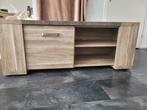 Tv meubel grijs eiken hout, 100 tot 150 cm, Ophalen of Verzenden, Zo goed als nieuw, Minder dan 100 cm