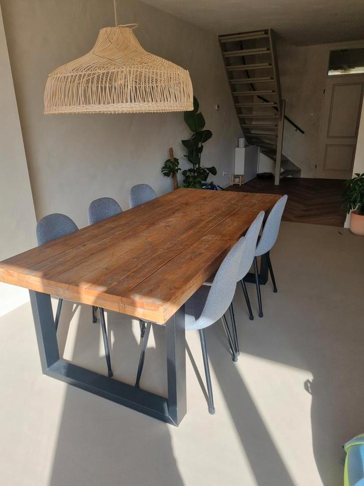 Steigerhouten Eettafel - 210x100 cm, Huis en Inrichting, Tafels | Eettafels, Gebruikt, 50 tot 100 cm, 200 cm of meer, Rechthoekig