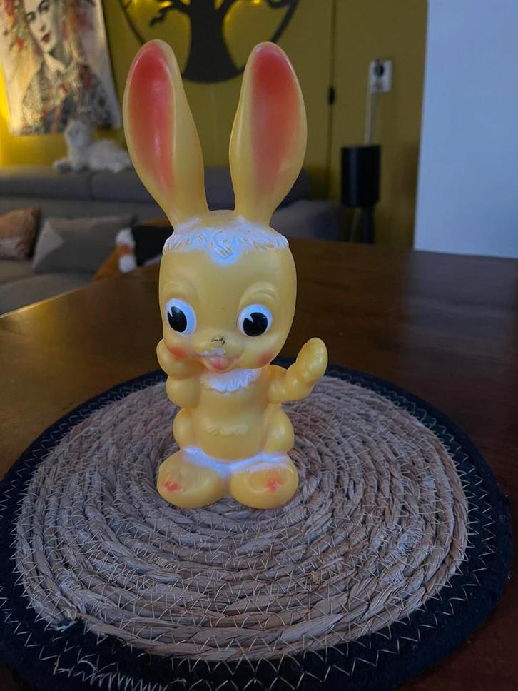 Vintage piepfiguur Ledra haas, Verzamelen, Speelgoed, Zo goed als nieuw, Ophalen of Verzenden