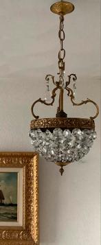 HANGLAMP,, ANTIEK, KRISTALLEN. NU OPHALEN VOOR € 85 !!, Ophalen of Verzenden, Zo goed als nieuw, Glas, ANTIEK