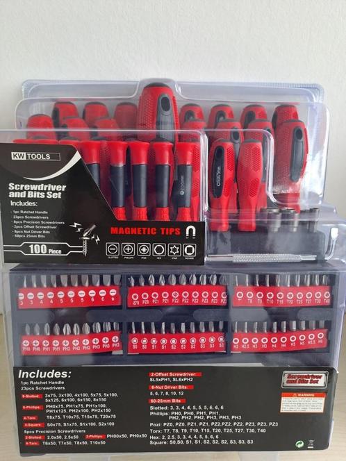 schroevendraaier en bitjes set, Doe-het-zelf en Verbouw, Gereedschapskisten, Nieuw, Ophalen of Verzenden